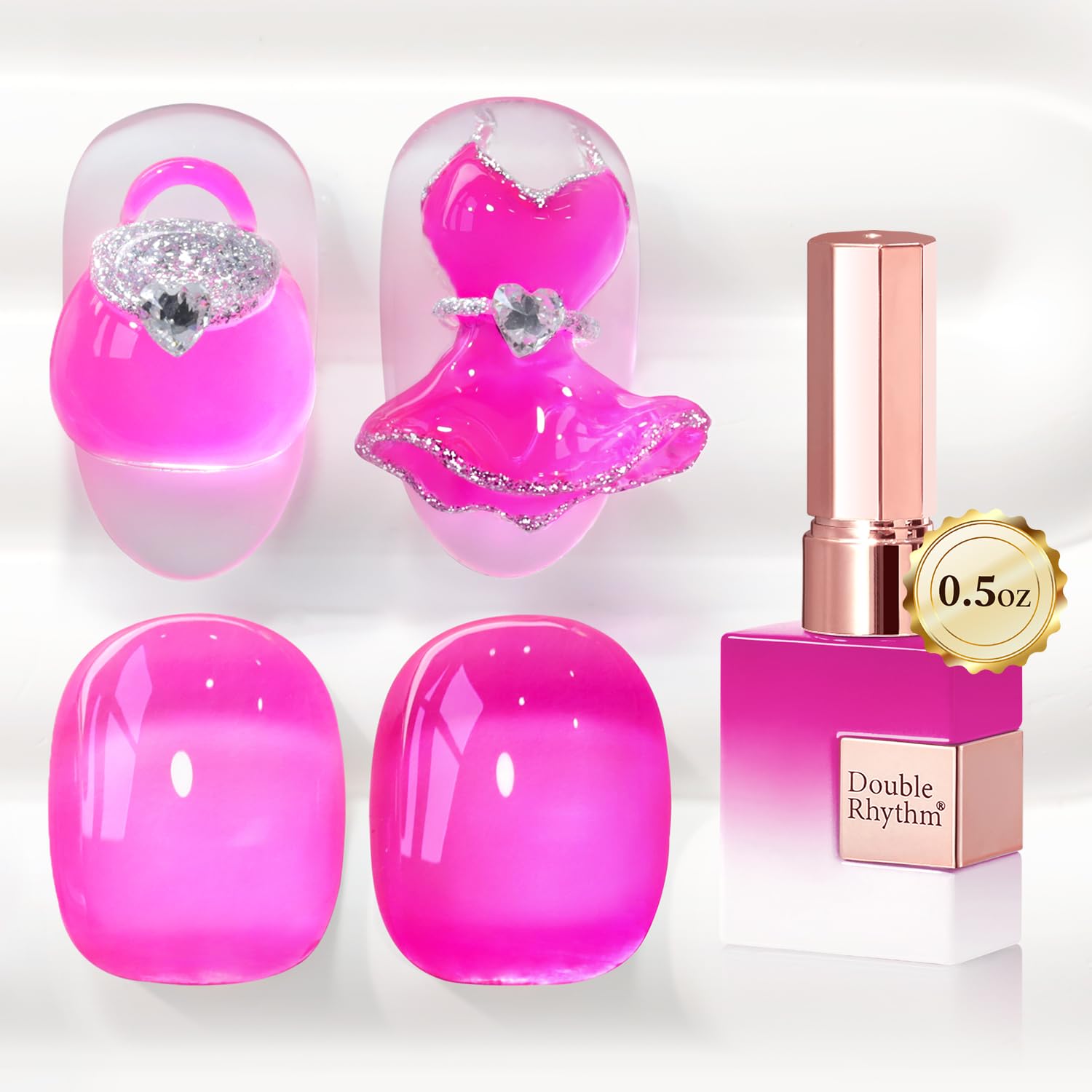 Amazon.com : Double Rhythm 0.5 Oz Jelly Gel Polish Same Color Same